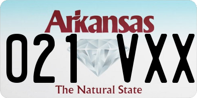 AR license plate 021VXX