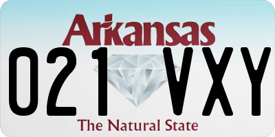 AR license plate 021VXY