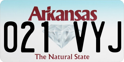AR license plate 021VYJ