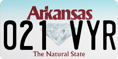 AR license plate 021VYR