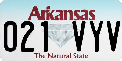 AR license plate 021VYV