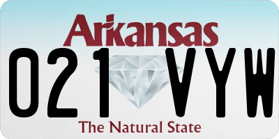 AR license plate 021VYW