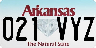 AR license plate 021VYZ