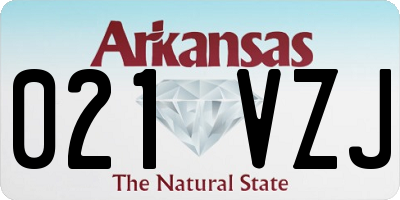 AR license plate 021VZJ