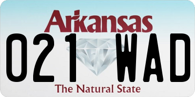AR license plate 021WAD