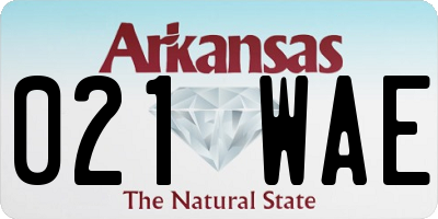 AR license plate 021WAE