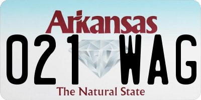 AR license plate 021WAG