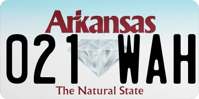 AR license plate 021WAH