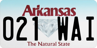 AR license plate 021WAI