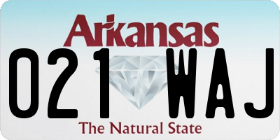 AR license plate 021WAJ