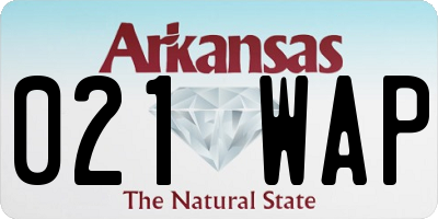 AR license plate 021WAP