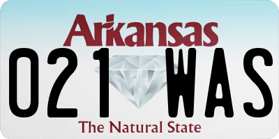 AR license plate 021WAS