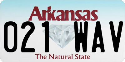AR license plate 021WAV