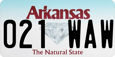 AR license plate 021WAW