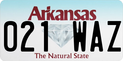 AR license plate 021WAZ
