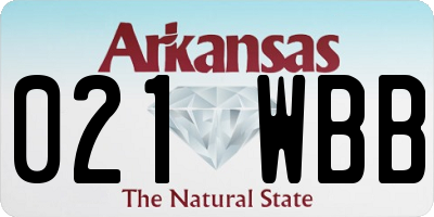 AR license plate 021WBB