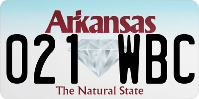 AR license plate 021WBC
