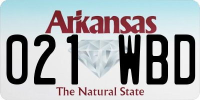 AR license plate 021WBD