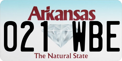 AR license plate 021WBE