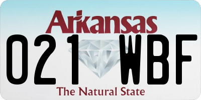 AR license plate 021WBF