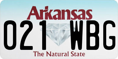 AR license plate 021WBG