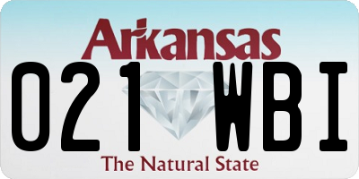 AR license plate 021WBI