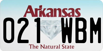 AR license plate 021WBM