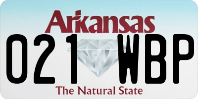 AR license plate 021WBP