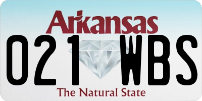 AR license plate 021WBS