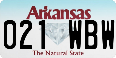 AR license plate 021WBW