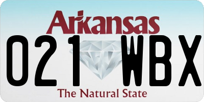 AR license plate 021WBX