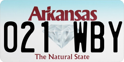 AR license plate 021WBY