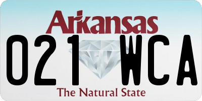 AR license plate 021WCA