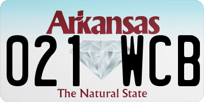 AR license plate 021WCB