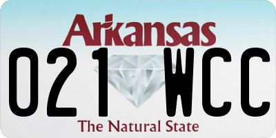 AR license plate 021WCC