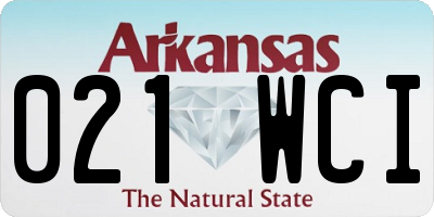 AR license plate 021WCI