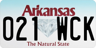 AR license plate 021WCK