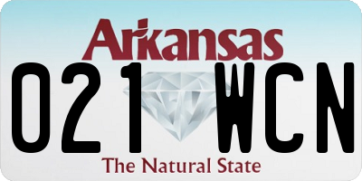AR license plate 021WCN