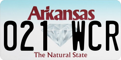AR license plate 021WCR