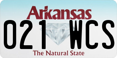 AR license plate 021WCS