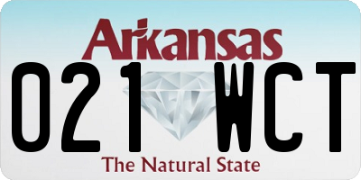 AR license plate 021WCT