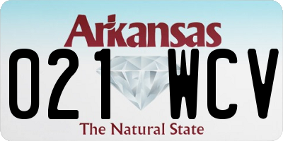 AR license plate 021WCV