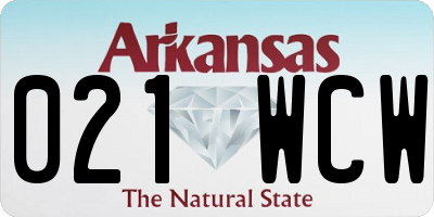 AR license plate 021WCW