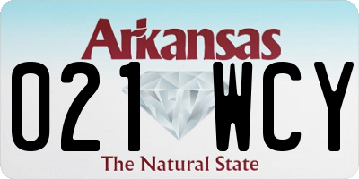 AR license plate 021WCY