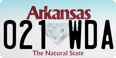 AR license plate 021WDA