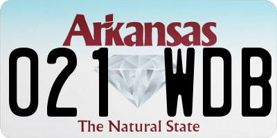 AR license plate 021WDB