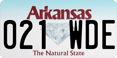 AR license plate 021WDE