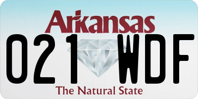 AR license plate 021WDF