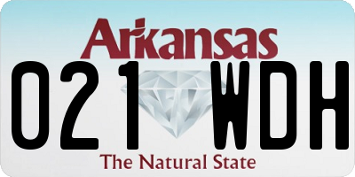 AR license plate 021WDH