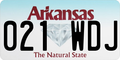 AR license plate 021WDJ